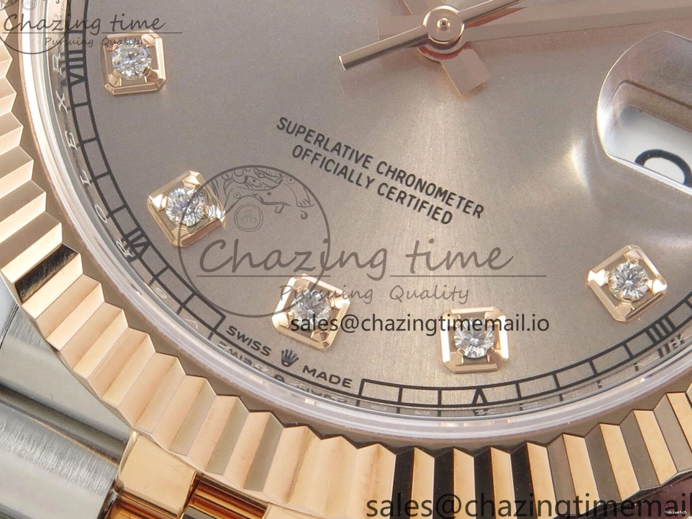 (Weighted) ARF Jubilee RG Best SH3235 SS 126331 Edition 1:1 Dial 41 RG Diaomonds DateJust on Bracelet 0522